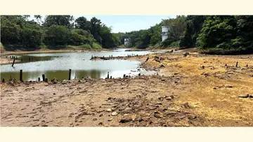 വാമനപുരം നദി കഴിഞ്ഞ വേനൽക്കാലത്ത് വറ്റിയ നിലയിൽ