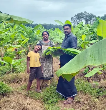 സുരേഷും കുടുംബവും വാഴത്തോട്ടത്തിൽ