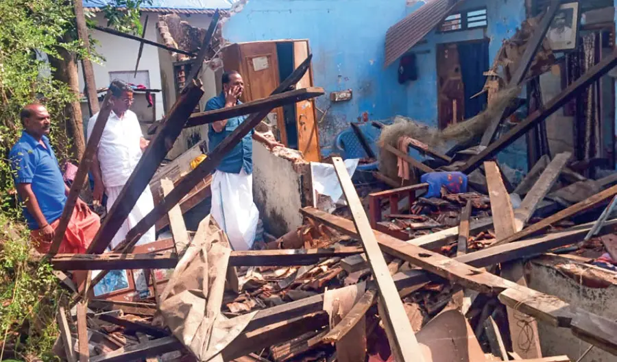 house collapsed