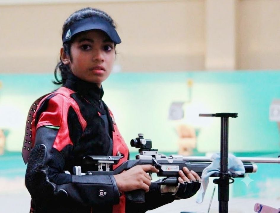Vidarsha Vinod, a native of Thiruvambadi, won a silver medal in shooting at the Asian Games.
