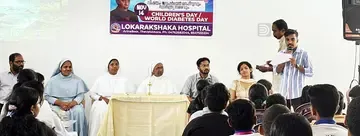തേവലക്കര അരിനല്ലൂർ ലോകരക്ഷക ആശുപത്രി പ്രമേഹത്തെ അടിസ്ഥാനമാക്കി വിദ്യാർഥികൾക്കായി സംഘടിപ്പിച്ച മത്സരം