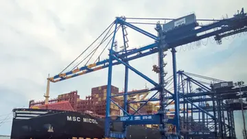 വിഴിഞ്ഞം  തുറമുഖത്ത്‌ എത്തിയ ചരക്കുകപ്പൽ എംഎസ്‌സി മിക്കോൾ
