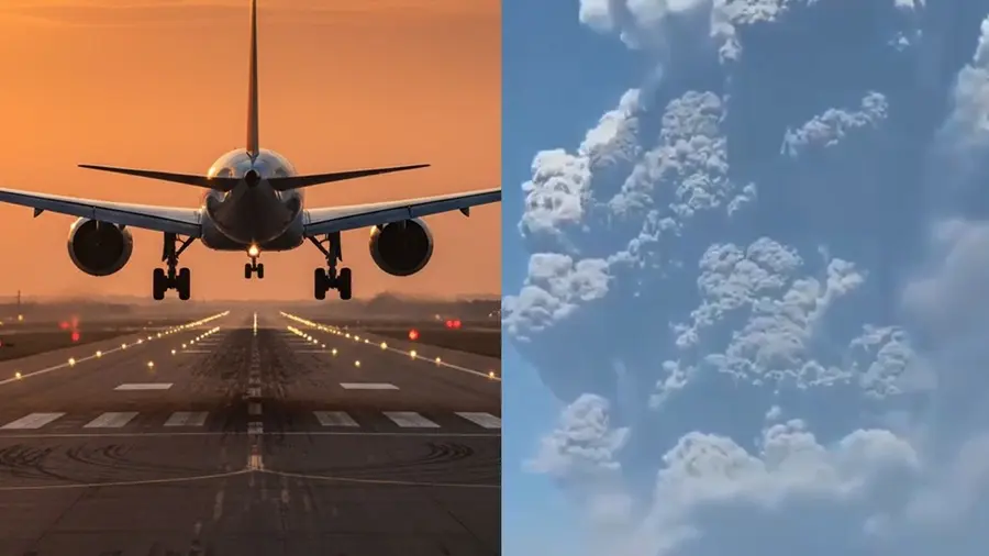 volcano erruption flight service