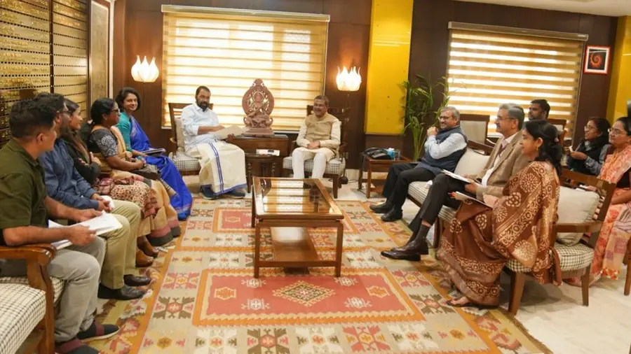 v sivankutty meeting union minister