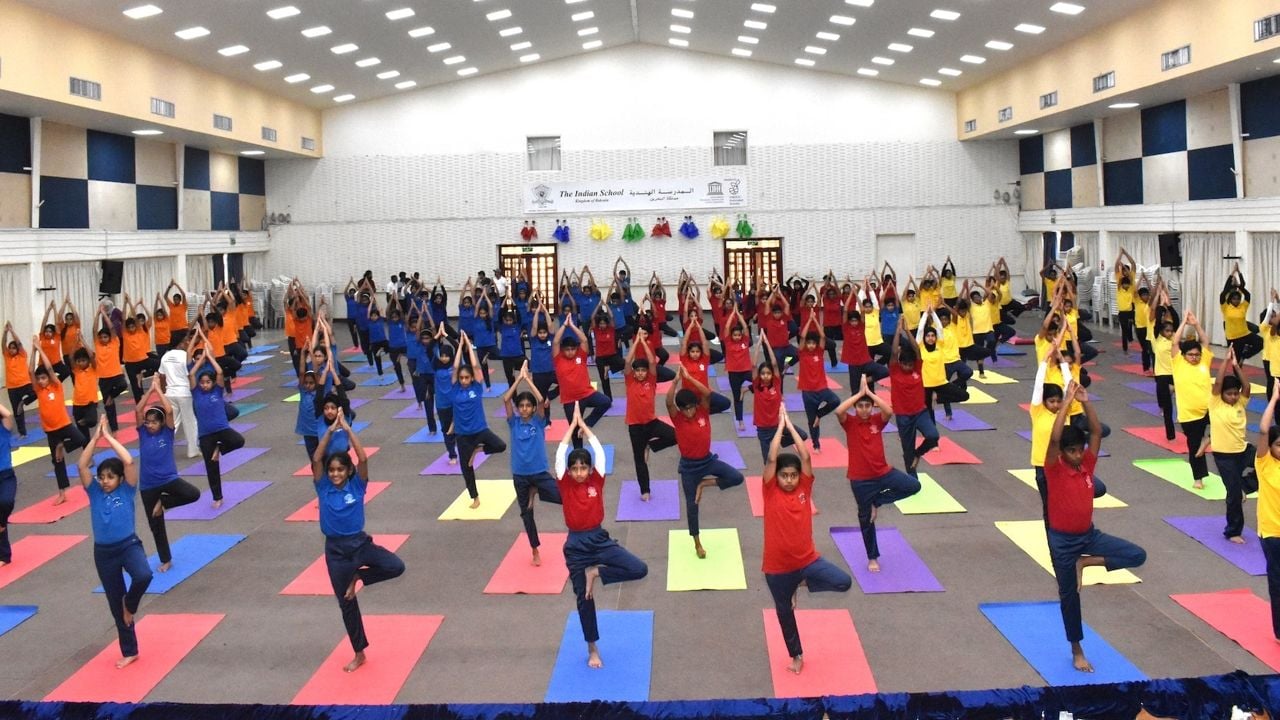 yoga day indian school